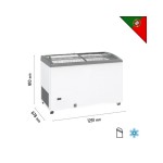 Καταψύκτης με κουρμπαριστά συρόμενα κρύσταλλα 1291x678x910(h)mm  GTC400 HO-27.50.066.0001 ENERGY CLASS D