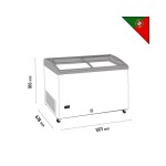 Καταψύκτης με κουρμπαριστά συρόμενα κρύσταλλα  GTC300 HO-27.50.065.0001 ENERGY CLASS D