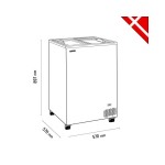 Καταψύκτης με ίσια συρόμενα κρύσταλλα 570x570x897mm IC101SC HO-45.01.147.0001 ENERGY CLASS D