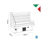 Black self service συντήρησης ανοικτό MANDY B 130L 1200 BLACK