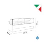 Βιτρίνα κρεάτων - αλλαντικών με αποθήκη MESETAS C2 2500