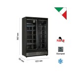 Βιτρίνα συντήρησης διπλή με ανοιγόμενες πόρτες MR 126 TN2 BLACK