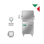 Πλυντήριο ποτηριών-πιάτων με αντλία εξαγωγής για καλάθι 50x50cm E1000 SLIM PS (PS2 H50-42N-DBS)