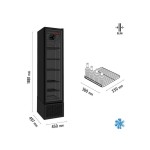 Βιτρίνα συντήρησης μονή στενή S225 WOC SLIM