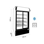 Ψυγείο αναψυκτικών με 2 συρόμενες πόρτες συντήρηση επιδαπέδιο 110,3x68,9x200 εκ -S911 SC