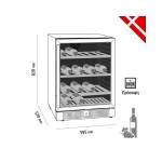 Ψυγείο βιτρίνα κρασιών επιτραπέζιο 59.5x57x82 εκ TFW200-S