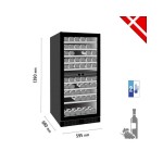 Ψυγείο βιτρίνα 2 θερμοκρασιών κρασιών συντήρηση επιδαπέδιο μάυρο 59.5X68x139 εκ TFW300-2F