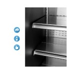 Self service συντήρησης με συρόμενες πόρτες και πανοραμικά πλαϊνά CHAMONIX B200 SP VIEW 1200 BLACK