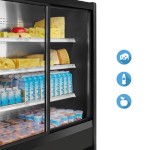 Self service συντήρησης με συρόμενες πόρτες CHAMONIX B200 VIEW 1200 BLACK