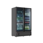 Βιτρίνα συντήρησης διπλή με ανοιγόμενες πόρτες 1215 lt MILANO 1270 BLK