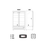 Βιτρίνα συντήρησης διπλή με ανοιγόμενες πόρτες MR 126 TN2 BLACK