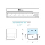 Ψυγείο σαλατών επιτραπέζιο για 5 GN 1/3 & 1GN 1/2 1500x395x225(427) RWX 1500