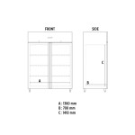 Τυφλή κατάψυξη 1476 lt για GN 2/1, inox 304 AXF 1500 BT 1480x830x2010 ENERGY CLASS D