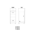 Τυφλή κατάψυξη 700 lt για GN 2/1, inox 304 AXF 700 BT 740x830x2010  ENERGY CLASS D