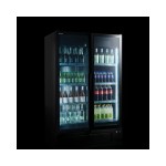 Βιτρίνα συντήρησης διπλή με ανοιγόμενες πόρτες 1215 lt MILANO 1270 BLK