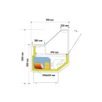 Βιτρίνα κρεάτων - αλλαντικών με αποθήκη PATAGONIA C2 2500