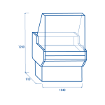 Βιτρίνα κρεοπωλείου WST 100