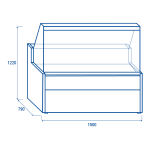 Βιτρίνα κρεοπωλείου WTE 150