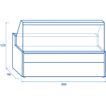 Βιτρίνα κρεοπωλείου WTE 200