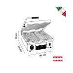 Τοστιέρα μεσαία ραβδωτή πάνω & κάτω 16030