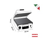 Τοστιέρα μεσαία ραβδωτή πάνω & λεία κάτω 16031