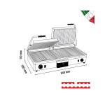 Τοστιέρα διπλή ραβδωτή πάνω & κάτω 16050