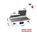 Τοστιέρα διπλή ραβδωτή πάνω & λεία κάτω 16052