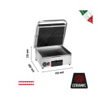 Τοστιέρα μεσαία κεραμική ραβδωτή 17012