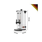 Βραστήρας τσαγιού-ζεστού νερού 8Lt με διπλά τοιχώματα (Inox design) 200127 | M8000