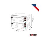 Φούρνος πίτσας διώροφος 2 x Ø35cm FP 68 RS 577x543x477(h)mm