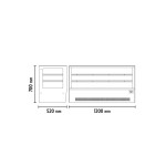 Βιτρίνα θερμαινόμενη επιτραπέζια πανοραμική 195lt GN1200HRT