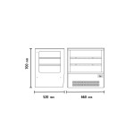 Βιτρίνα θερμαινόμενη επιτραπέζια πανοραμική 100lt GN660HRT