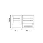 Βιτρίνα συντήρησης επιτραπέζια πανοραμική 100lt GN660RT