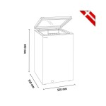 Καταψύξη μπαούλο με ανοιγόμενο γυάλινο καπάκι ST160