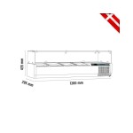 Ψυγείο σαλατών επιτραπέζιο για 4 GN 1/3 1200x395x225(435) εκ VK38-120