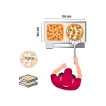 Φούρνος πίτσας 4 Χ Ø33cm B22 950x550x763(h)mm