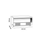 Ανοξείδωτο ψυγείο 2 θερμοκρασιών για 3 GN1/1 με 1 συρτάρι UD1-3