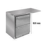 Ψυγείο undercounter με 2 Inox ψυχόμενα συρτάρια DW 82