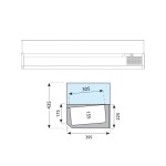 Ψυγείο σαλατών επιτραπέζιο για 8 GN 1/3 1800x395x225(435) εκ -VK38-180